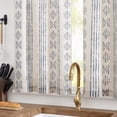 thumbnail image 3 of Cortinas Jinchan Boho para ropa de cocina, 60 cm, azul sobre beige, 3 of 9