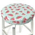 thumbnail image 3 of Lsque Watermelon Round Bar chair cushion covers Velvet Fabric Premium Comfort Protects from Scratches and Stains for 14-17 Inch Chair- 14 inch, 3 of 7