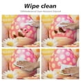 thumbnail image 4 of Awypu Easter Round Tablecloth with Elastic Edge, Happy Easter Rabbit Bunny Egg Fitted Tablecloth Washable Wipeable Spillproof Polyester Table Cover for Kitchen Dining Party Fits Round Table White, 4 of 7