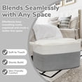 thumbnail image 5 of VeluraHome 50L Large Blanket Basket,Rectangle Storage Baskets for Storage,Cotton Rope Woven Storage Basket，Grey, 5 of 7