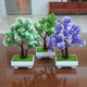 thumbnail image 4 of Planta de simulación, planta en maceta de simulación, pequeño bonsái, flor falsa de plástico, adornos de flores de simulación para sala de estar de escritorio, 4 of 5