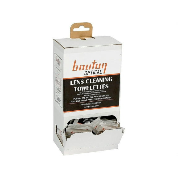 Optical Lens Cleaning Towelettes, Individually Wrapped In Dispenser Box, 100/box | Bundle of 5 Boxes