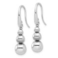 thumbnail image 2 of Auriga Fine Jewelry 925 Sterling Silver Rh-plated Beads Shepherd's Hook Dangle Earrings for Women, 2 of 5