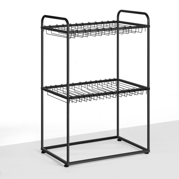 2 Tier Clothing Storage Rack, Multi - Purpose Garment Organizer for Pants, Towels, Scarves in Laundry Room, Bedroom