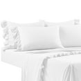 thumbnail image 4 of 4 Piece Corner Ruffle Sheet Set, 3" Inch Corner Ruffle On Flat Sheet, 15 Inch Deep Pocket, 100% Egyptian Cotton, 800 TC, Cal King Size, Solid White, 4 of 6