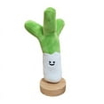 thumbnail image 2 of Cartoon Scallion Garlic Vegetable Pendant Green Onions Plush Toy Soft Stuffed Doll Keychain Backpack Car Bag Key Ring Kid Gift, 2 of 7