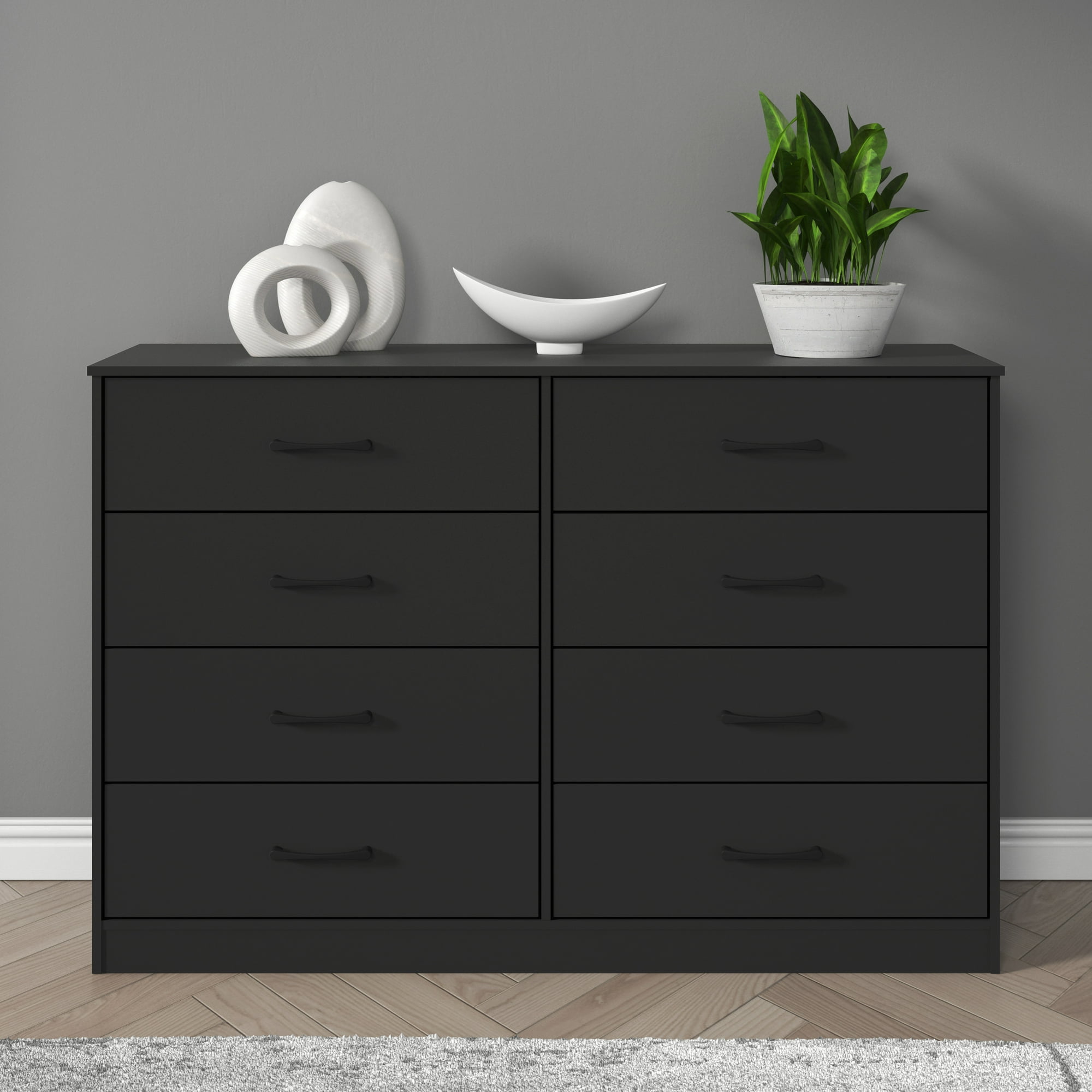 Mainstays Ardent 8 Drawer Dresser, 53" Wide, Black