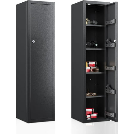 KAER Gun Safe 59-Inch Tall Gun Cabinet Home Safe Large Safe for Home Use Quick Access with Drawers and Removable Shelves