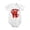 White, variant on Red Devil Horns Trident Geometric Pattern Baby Bodysuit, 100% Cotton Short Sleeve Snap Romper, 0-12 Months