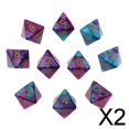 thumbnail image 1 of Conjunto de Dados Poliédricos Baoblaze para Juegos de Mesa TRPG en Rojo y Verde, Violeta, 2 piezas, 1 of 8
