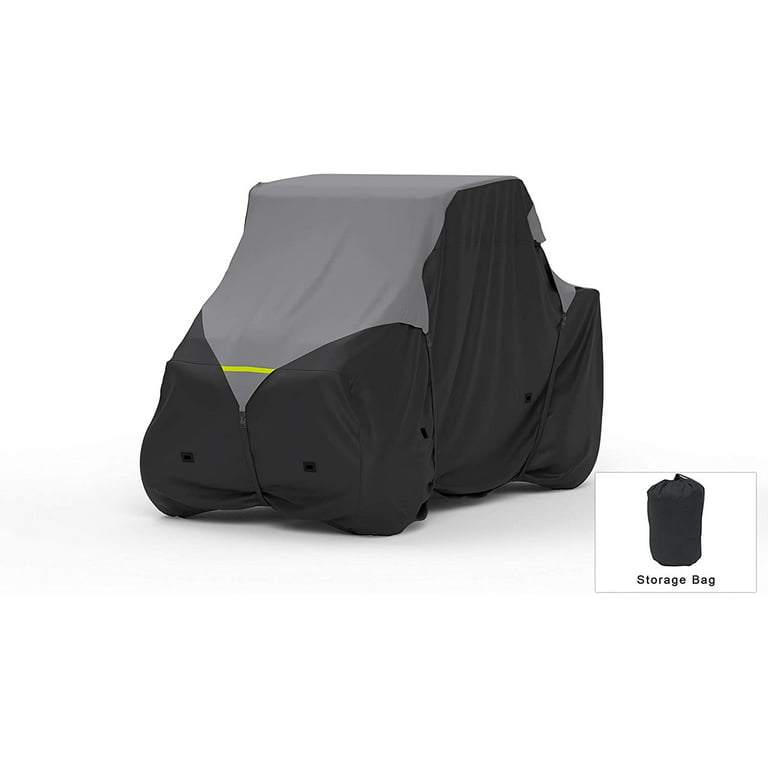 Weatherproof UTV Cover Compatible with 2010 Club Car Transporter 4 Electric  - Outdoor & Indoor - Water, Snow, Sun - Built-in Securing Straps -  Trailerable - Includes Free Storage Bag 
