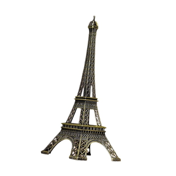 Eiffel Tower Model Statue Figurine Sturdy Iron Construction Decorative Accent for Mantel Living Room Office