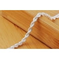 thumbnail image 3 of Diamond Cut Rope Chain Silver Bracelet For Woman, 3 of 6