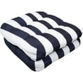 thumbnail image 2 of Havana Striped Tufted Patio Seat Cushion Navy and White 2-Pack, 2 of 4