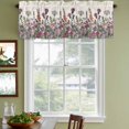 thumbnail image 3 of Colorful Flowers Curtain Valances for Windows, Kitchen Valance Window Treatments Panel 2 Pack, Rustic Watercolor Botanical Floral Herbs Rod Pocket Short Curtains for Bathroom Bedroom 42 x 18 Inch, 3 of 8