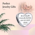 thumbnail image 4 of ROSIANNA 925 Sterling Silver Charm for Bracelets Christian Bible Qutoes Heart Charm Women Bracelet Charm, Joshua 1:9, 4 of 5