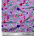 thumbnail image 1 of Soimoi Cotton Jersey Fabric Leaves,Bird & Floral Artistic Decor Fabric Printed Yard 58 Inch Wide, 1 of 1