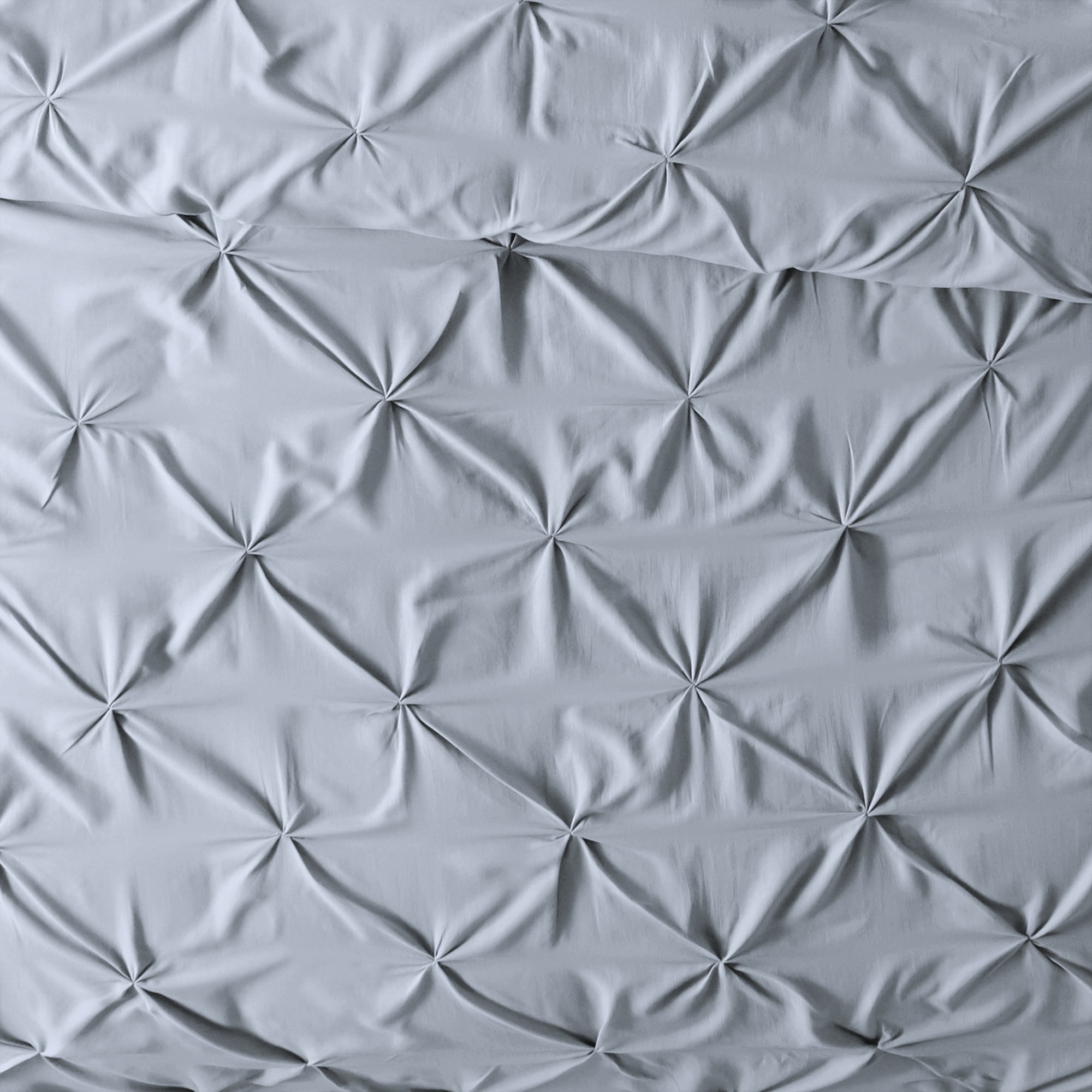 Noble Linens Light Blue Pinch Pleat 3-Piece Duvet Cover Set, King/Cal King