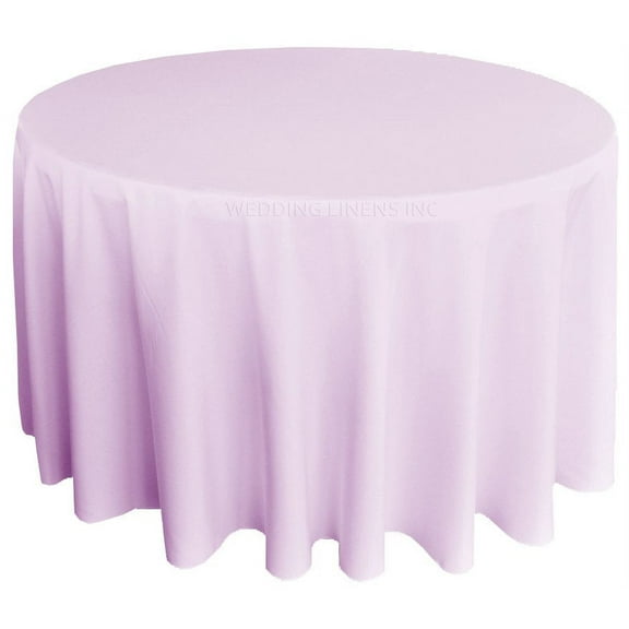 Wedding Linens Inc. 108" Round Premium(200 GSM) Polyester Linen Tablecloth - Lavender
