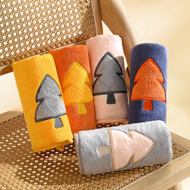 XWSHYW Baño Otros Toalla de Terciopelo Coral Bordada con Girasoles, Absorbente y Espesa, para Lavado Facial, para Adultos, Juego de Toallas para Limpieza Del Hogar y Cabello Seco