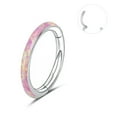 thumbnail image 6 of QQTDFG 16G Opal Nose Septum Rings Stainless Steel Ear Daith Conch Helix Tragus Piercing-Silver+White Opal-10mm, 6 of 9