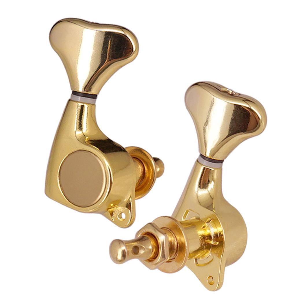 LeeQinersw 1 Pack Full Closed Acoustic Guitar Machine Heads 3R3L Fishtail Shape Handle Knob