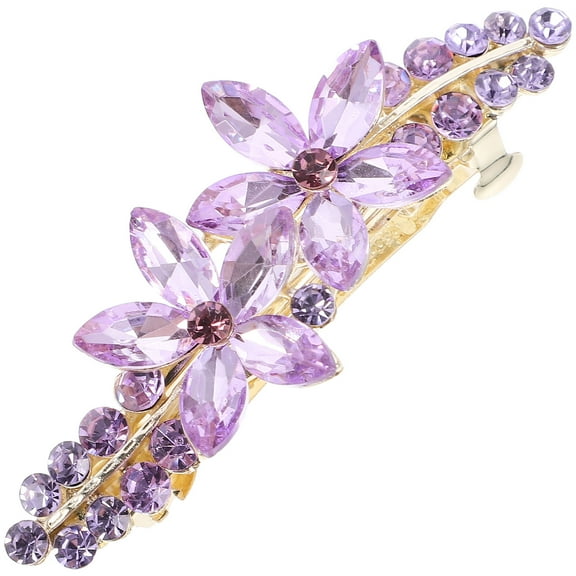 AURARMLET Small Hair Barrettes for Women Rhinestones Hair Clip Daily Wearing 1Pack