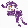 thumbnail image 2 of Gerichy Girls Outfits Crewneck Long Sleeve Halloween Print Pajama Set Sleepwear Outfit Soft Comfortable Casual Wear for Children Toddler Clothes Sets 2T-9T, 2 of 7