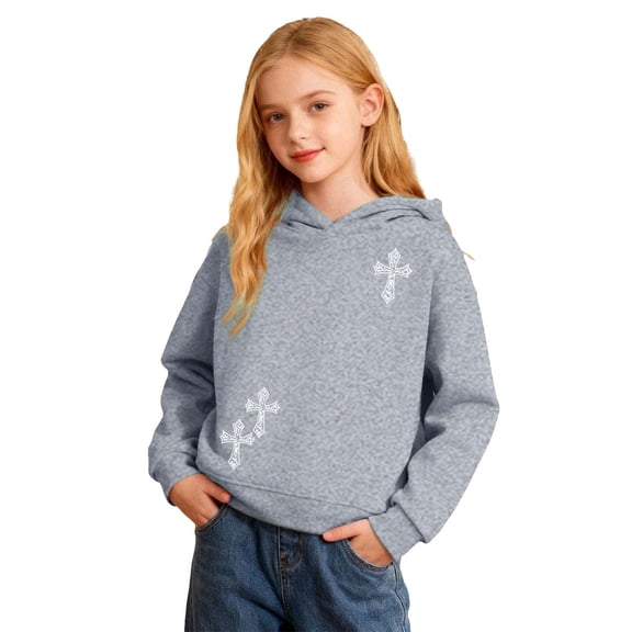 Cute Hoodies for Little Girls Unisex Kids Graphic Print Hooded Sweatshirt Long Sleeved Pullover Fall Fashion Clothing Size 8-9T , Green