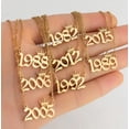 thumbnail image 1 of Collares de acero inoxidable con número de año para mujer, tiara de cumpleaños con fecha única, corona de año 1984, 1999, 1996, 1997, 2002, Gargantilla, regalo para niña, 1 of 4