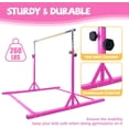 thumbnail image 4 of Kangaroo Hoppers Adjustable Gymnastics Bar for Kids Ages 3-15, 35.4" to 57.1", Horizontal Bar for Home, Steady Steel Construction, Anti-Slip, 260LBS, 4 of 7