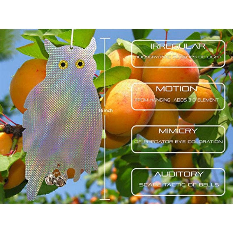 2pcs Bird Deterrent Reflective Owls Repellent Bird Repellent Device