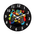 thumbnail image 3 of Reloj de pared para sala de juegos, reloj colgante, durabilidad, números arábigos únicos, regalo, práctico, resistente, decorativo, decoración de, 3 of 9