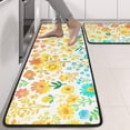 thumbnail image 2 of Kitchen Rugs Sets Of 2,Light Pioneer Flower Pattern Anti Fatigue Kitchen Mat Rugs Non Slip Washable,Decorative Kitchen Floor Mats for Kitchen,Sink,Laundry,17"x47"+17"x47", 2 of 5