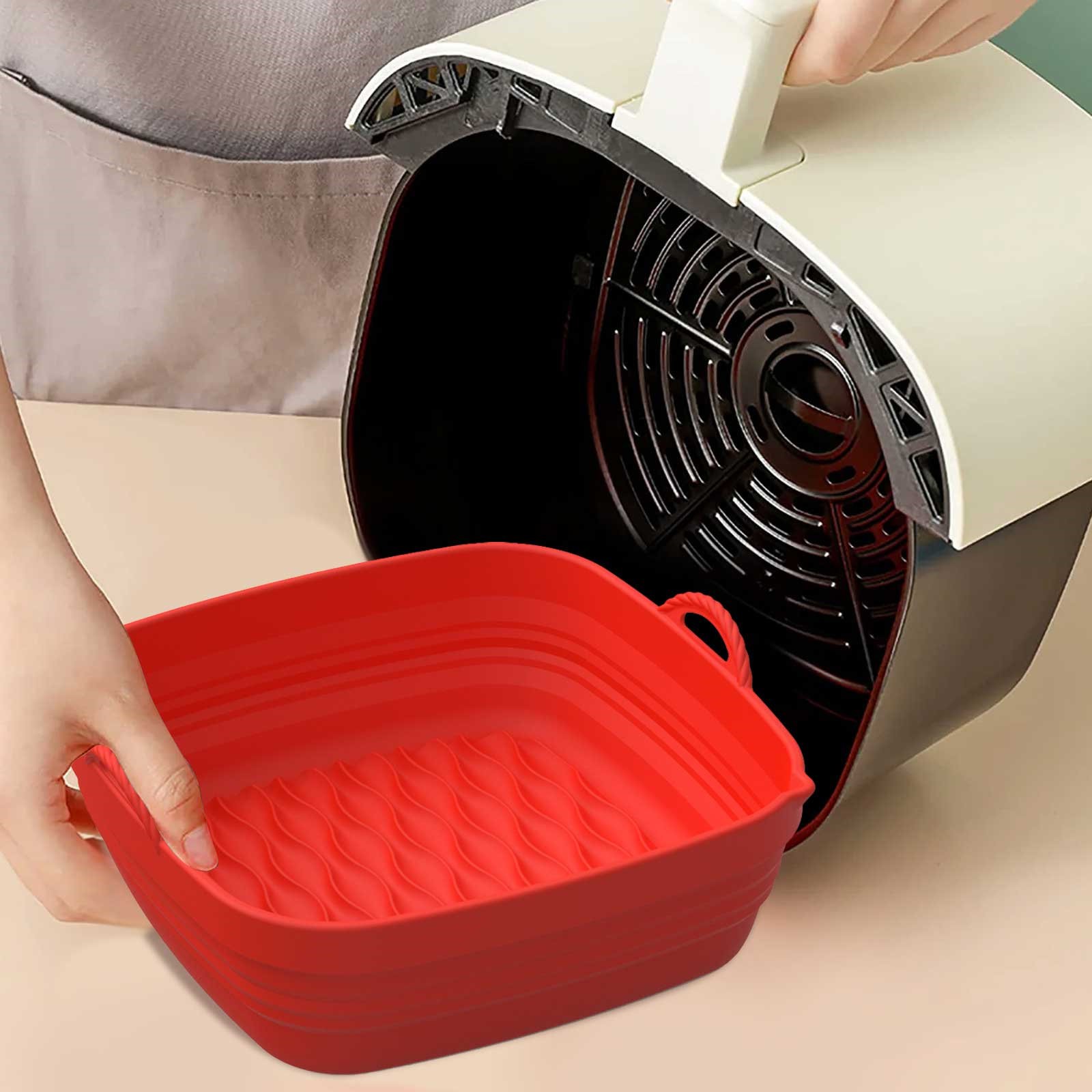 Alexda Square Dual Air Fryer Silicone Liners For Dual Air Fryer Basket ...