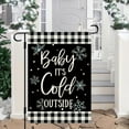 thumbnail image 2 of diyeu Baby It''s Cold Outside Garden Flag Winter Snowflake Garden Flag 12×18 Inch Double Side Buffalo Plaid Check Rustic Farmhouse Yard Flag Christmas Winter Outdoor Decor, 2 of 6
