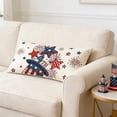 thumbnail image 5 of Beautynvta 4th of July Pillow Covers, American Flag Stars Stripe Patriotic Pillow Covers, Red White Blue Cushion Case for Sofa Bed Couch Decor, 12x20 Inch, 5 of 7