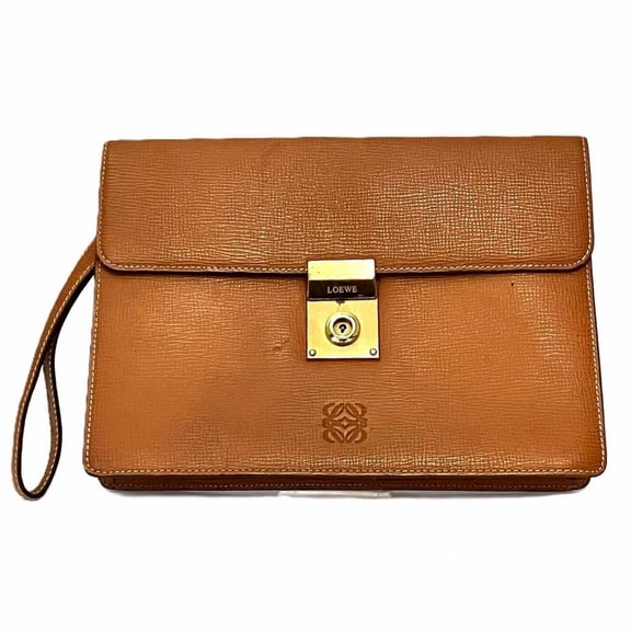 Pre-Owned Loewe clutch bag, Anagram leather