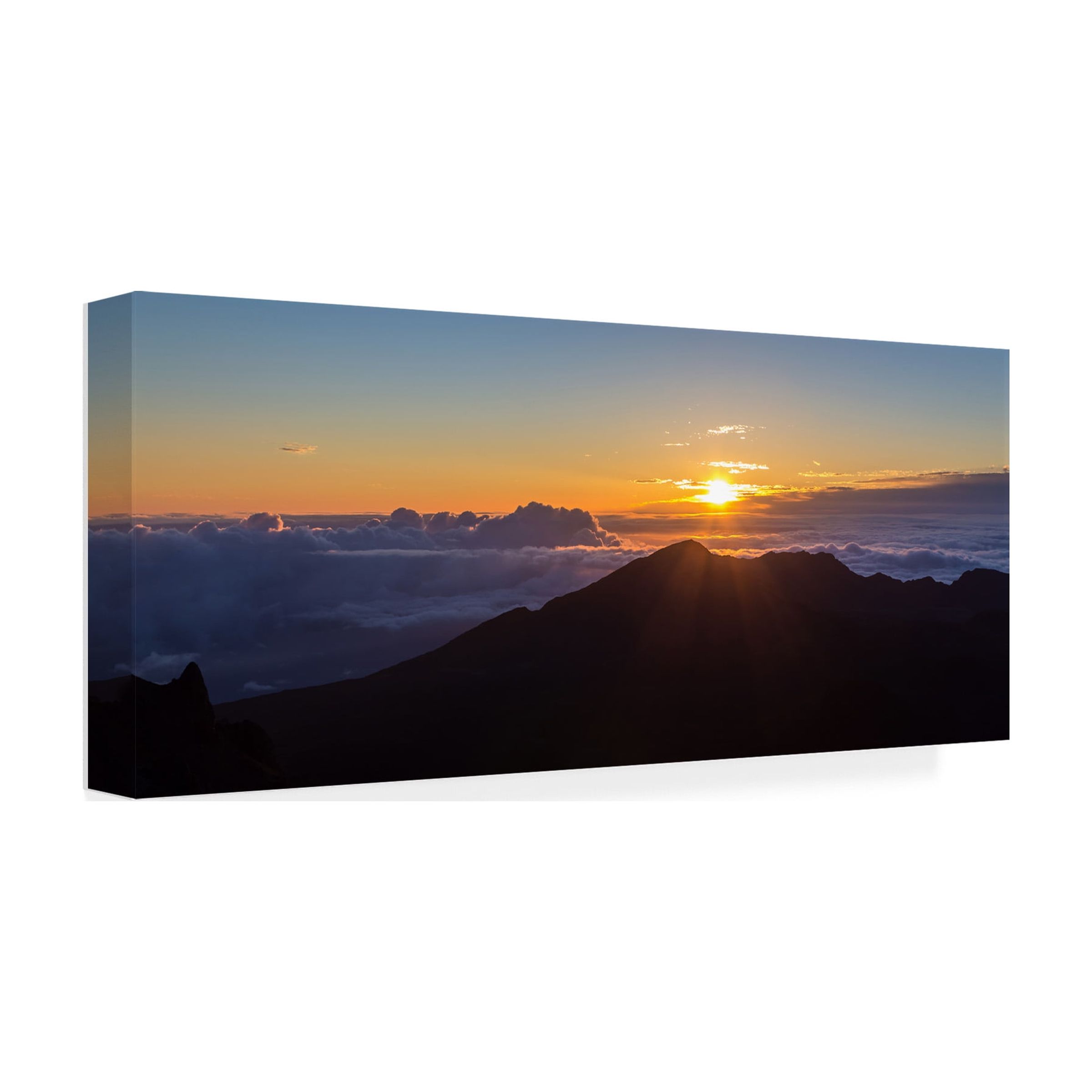 Trademark Fine Art Pierre Leclerc Haleakala Sunrise Maui Canvas Wall Art - 20x47