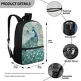 thumbnail image 5 of Uorisanigo 17 Inch School Backpack for Boys 5-12 Year, Large Capacity School Bag for Boys, Peacock Print Casual Daypack Elementary Kindergarten Schoolbags, 5 of 6