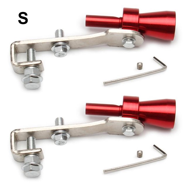 maskred 2 Souffler la Pointe de Roue de Ver de Bruit Silversouffler la Soupape de Bruit Sifflet Simulateur de Compresseur de Pointe Accessoires de Voiture Rouge S