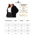 thumbnail image 2 of Chaqueesponjode talgrande pamujer Chaquetas de invierno de piel sintétirecortadas con frente abierto Negro 2X, 2 of 6