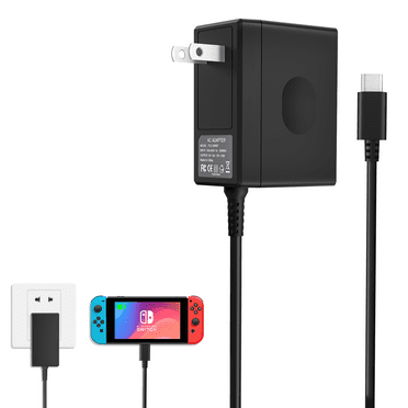 Charger for Nintendo Switch, Switch Charger AC Adapter Power Supply 15V 2.6A Fast Charging Kit Compatible with Switch Dock/Switch and Pro Controller (Support TV Mode)