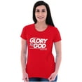 thumbnail image 4 of Glory to God Jesus Christ Faithful Womens Fitted Plus Size Graphic Tee Brisco Brands 3X, 4 of 5