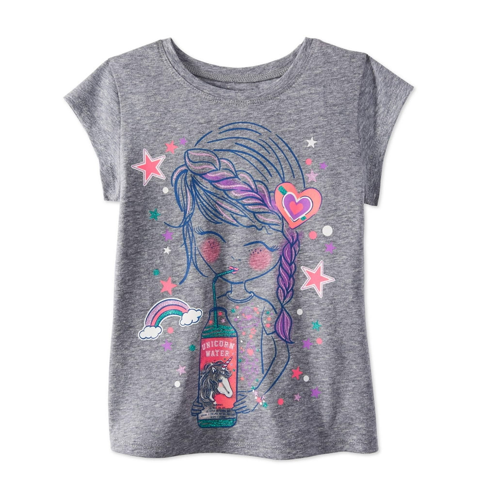 365 Kids From Garanimals Little Girls' 48 Short Sleeve Graphic T