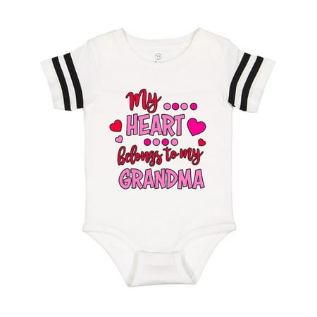 

Inktastic My Heart Belongs to my Grandma Gift Baby Boy or Baby Girl Bodysuit
