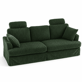 Enza Home Navona 3-Seater Fabric & Wood Sofa Bed in Dark Brown