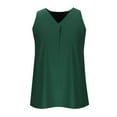 thumbnail image 3 of Women's Summer Sleeveless Chiffon Tunic Tank Tops Dressy Casual Blouse Loose V Neck Work Shirts, 3 of 4