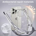 thumbnail image 2 of for iPhone 13 Pro Max Case Bling Sparkle Clear Military Grade Drop Protection Anti Yellowing Glitter Cell Phone Cover - Rugged Shockproof Protective Transparent Cases for Women Girls,Clear, 2 of 7