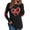 Black, variant on T Shirts For Women Heart Print Valentines Day Graphic Pullover Long Sleeve Trendy Casual Tops
